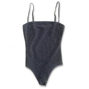 Garage Metallic Bodysuit Black
